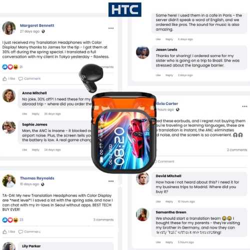 HTC AI Headphones – Smart Translation & HD Sound